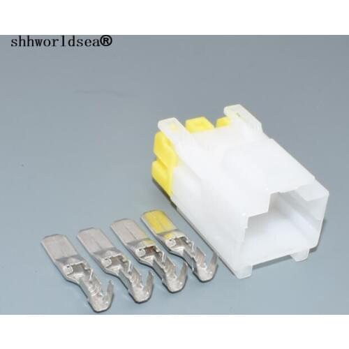 Shhworldsea 4pin 6.3mm auto male housing plugs 7122-6040 auto connectors 7122-6040-40