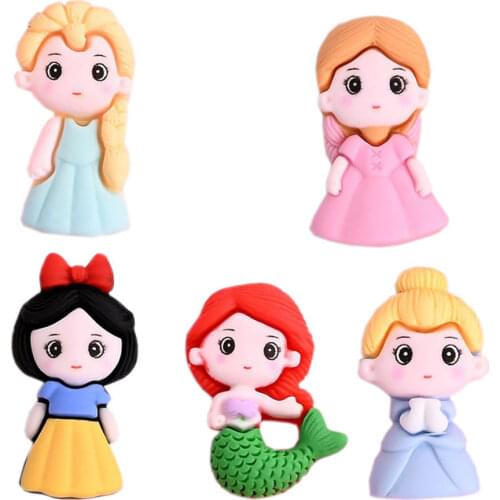 Resin Lovely Mixed Mermaid/Little Girl Princess Flatback Cabochon Scrapbook Kawaii DIY Embellishments Accessories