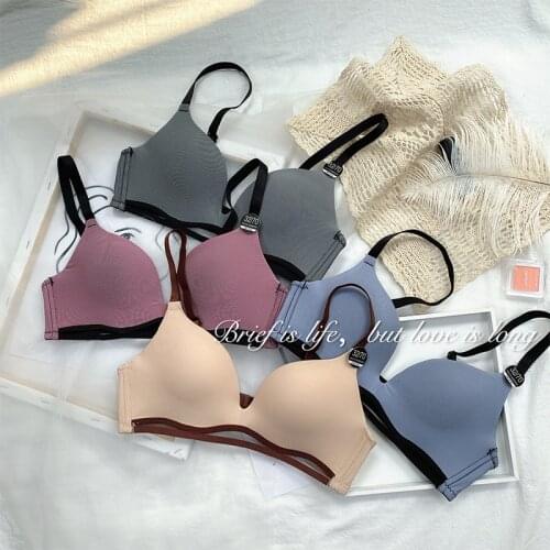 SP&CITY Korean Contrast Color Thin Seamless Bras For Women Sexy Lingerie Wirefree Breathable Push Up Bra Female Invisible Bra