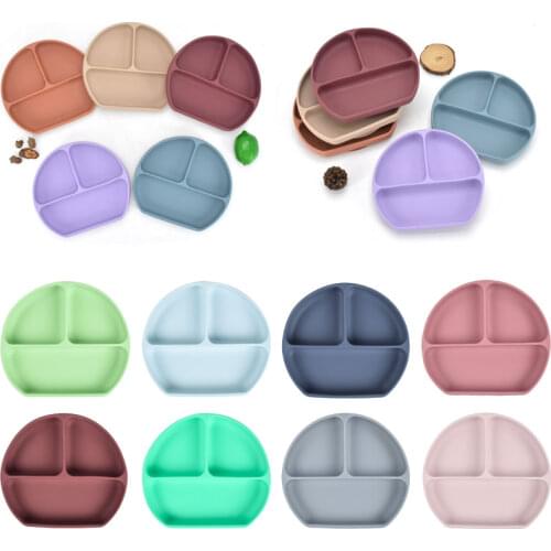 330g Baby Plate BPA Free Food Grade Silicone Suction Baby Feeding Tableware Smile Face Kids Training Dinner Plate Baby Dishes