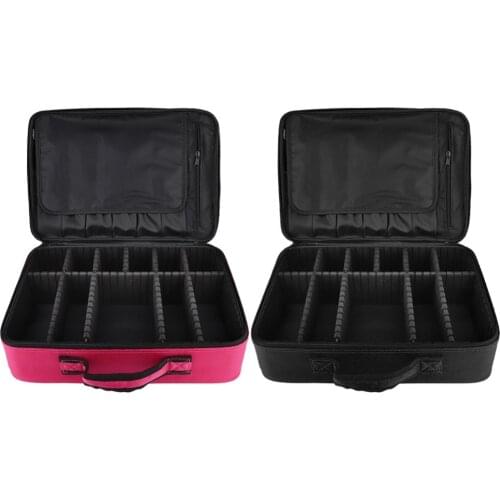 Upgrated 3 Layers Tattoo Storage Bags Cosmetic OrganizerBeauty Artist Makeup Case with Shoulder Strap Tattoo Suitcase Supplies