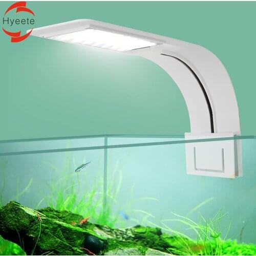 Ultra-thin LED Fish Tank Lamp Aquarium Clip Light Aquatic Lighting Highlight Blue White 20-80cm for Fish Tank Plant Grow Lights