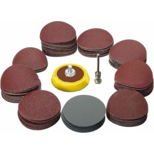 100Pcs 1 Inch 25mm Round Sandpaper Disk Sand Sheets Grit 100/180/240/1500/3000 Hook and Loop Sanding Grinder Disc Polish