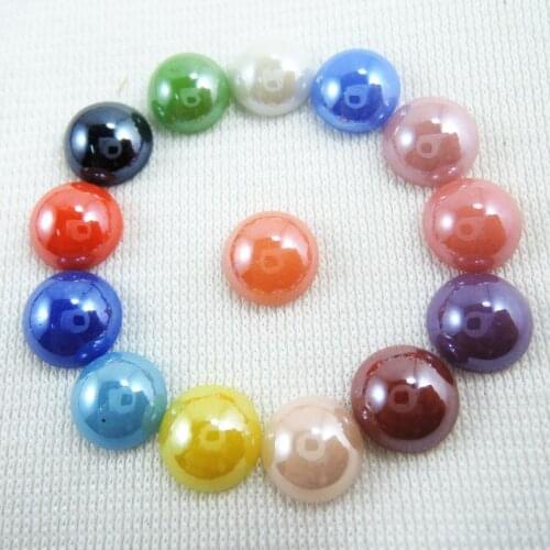 200Pcs 8mm Shine Flat Round Flatback Glass Loose Rhinestone for Nail Art Jewelry Garment Scrapbooking BL17