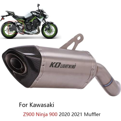 2020 2021 Z900 Slip-on Muffler Motorcycle Titanium Alloy Exhasut Pipe Removable DB Killer Escape Reserve Catalyst 470 mm Length