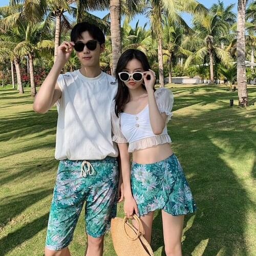 2021 summer couples swimwear lovers bikini set