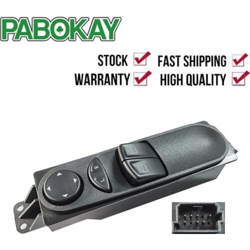 6395450913 7 Pin Power Master Window Switch Console Button for Mercedes -Benz W639 Vito Mixto Kasten 2003-2015 A6395450913