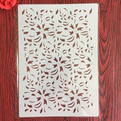 A4 29 *21cm Flowers DIY Stencils Wall Painting Scrapbook Coloring Embossing Album Decorative Paper Card Template,wall