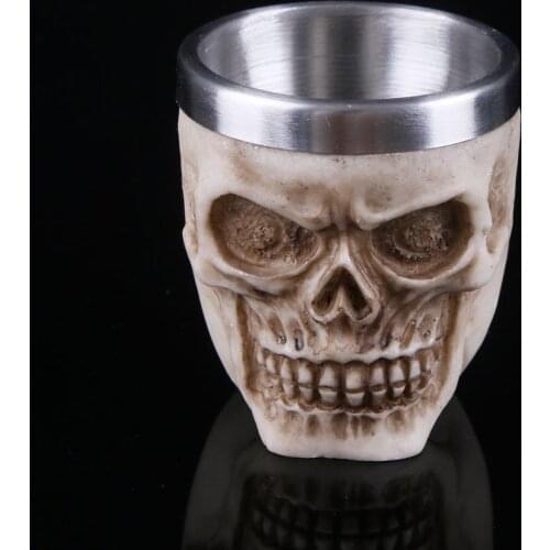 Wine glass skull wine glass resin skull personality gift home ornaments red wine glass cocktail glass beer glass drink