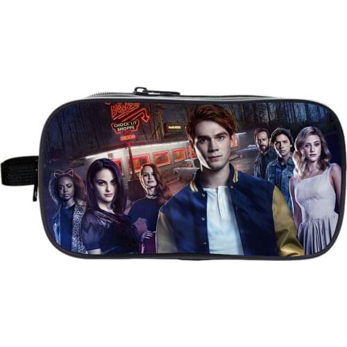 Riverdale Pencil Case Boys Girls Cosplay Pencil Case Student Large Capacity Stationery Bag Canvas Pen Box Cosmetic Makeup Bags