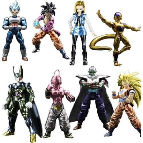 Dragon Metal coloring Ball Frieza Piccolo Majin Buu Son Goku Vegeta IV Broli Torankusu Assembled model joint movable toy gift