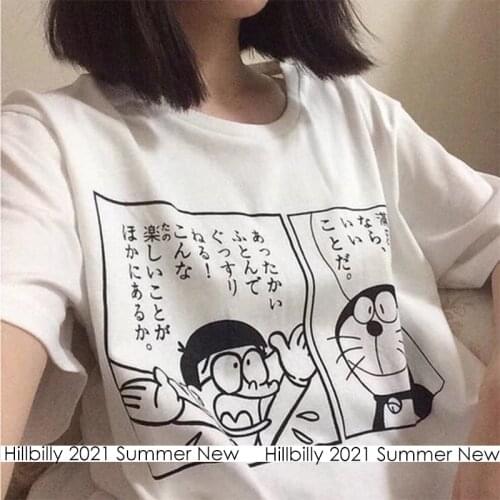 Hillbilly New Japan Anime Harajuku Style Men Women Tshirts 100% Cotton Short Sleeve Tops Loose Round Neck Graphic T shirts