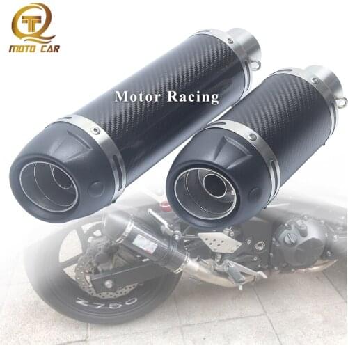Escape MOTO Muffler 51 DB Killer Carbon Fiber Exhaust Pipe LEOVINCE FOR MT09 MT07 MT05 Z750 Z800 Z1000 BJ600 Nmax 155 FZ1 FZ16