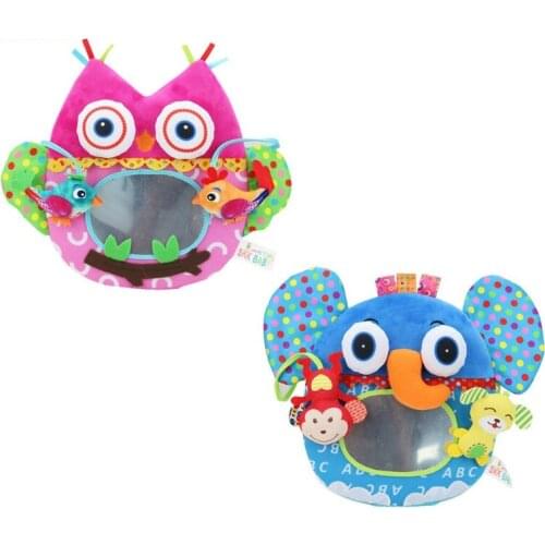 Art High Contrast Tummy Time Floor Mirror with Stand Three-dimension Cartoon Style Tummy Time Play Gifts for Boys Girls H3CD