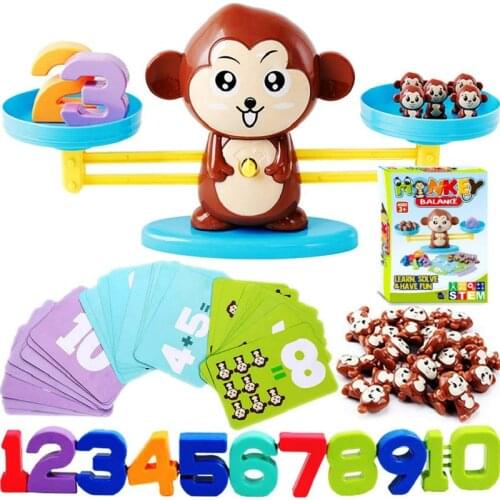 Monkey balance counting cool math game toy suitable for cool math education kindergarten boys girls number learning materials