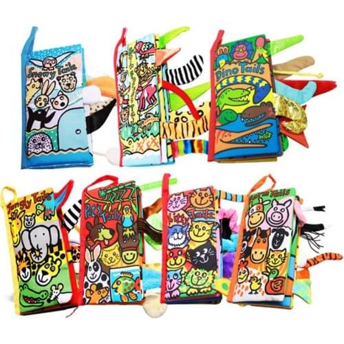 Jollybaby Animal Baby Toys Infant Kids Cloth Books Early Learning Education Unfolding Activity Story Book -17