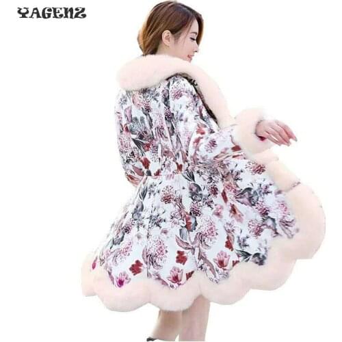 2020 Womens Winter Jacket Faux Fur Coat Female Thick Warm Fur Long Print Faux Fox Fur Coats And Jackets Women Warm Outwear