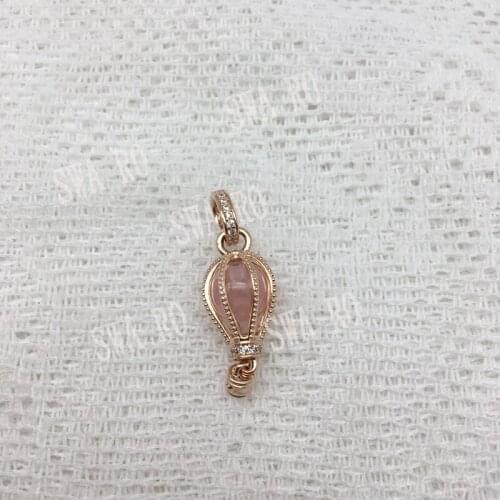 2021 Summer High Quality New Rose Gold Pink Hot Air Balloon Pendant, Fashionable Bracelet Accessories For Womens Gifts