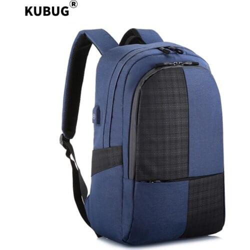 KUBUG Anti-thief Fashion Men Backpacks Multifunctional Waterproof Nylon Business Laptop Bag Man USB Charging Travel Bag