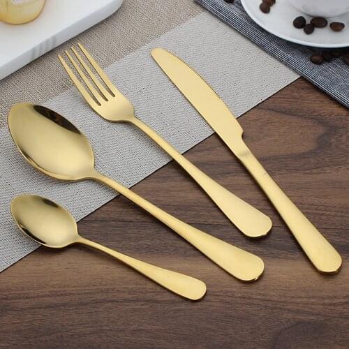 Cutlery Set 4/8/16/24pcs Tableware Stainless Steel Western Dinnerware Set Classic Dinner Set Knives Fork TeaSpoon Wedding Dining