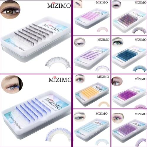 MIZIMO new color grafted eyelashes multi-color personality 8-15mm eyelash extensions
