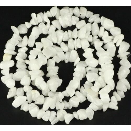 YHBZRET Natural White marble Irregular Gravel stone beads 84cm Chips Bead For Jewelry Making bracelet Necklace diy Home Ornamens