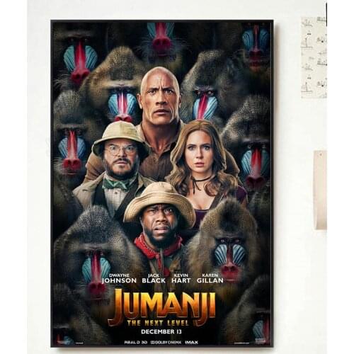 NP102 Jumanji The Next Level Movie 1 Classic Film Fashion Trend Beautiful Home Art Decor Silk Poster Wall Sticker Deco Gift
