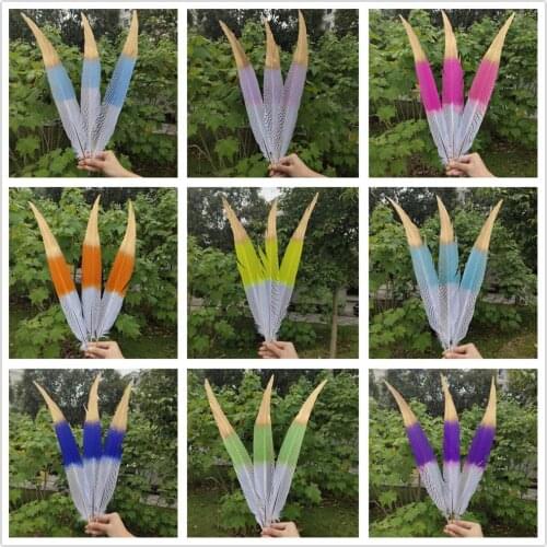 Wholesale 100pcs Beautiful Natural Silver Pheasant Feathers 45-50cm/18-20inches Stage Performances Decoration