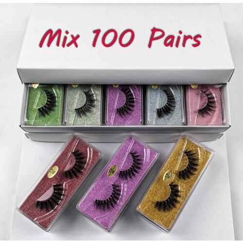 Wholesale Eyelashes 20/40/50/100pcs 3d Mink Lashes Natural Mink Eyelashes Wholesale False Eyelashes Makeup False Lashes In Bulk