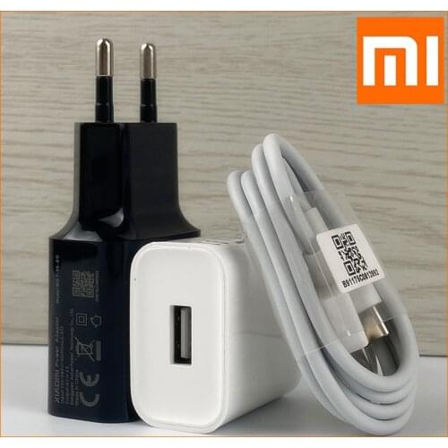 Original Xiaomi Redmi 8 10W EU Wall Charger 2A USB Type-C Cable Data Line Power Adapter For Redmi Note 7 8A 9A 8