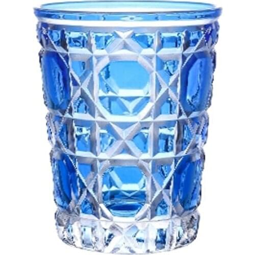 Drinking Glass Party Cup Kitchen Bar Utensils Carved Birthday Present/Gift Nordic Style Round Blue/Green/Red/Pink 320ML