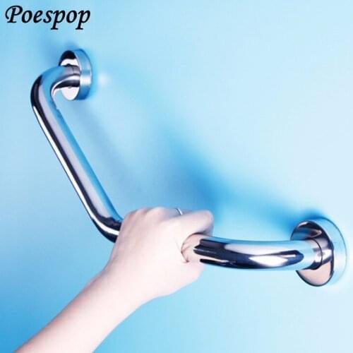 POSEPOP Stainless Steel Wall Mount Bathroom Bathtub Handrail Chromed Grab Bars For Disability Aid Safety Helping Handle