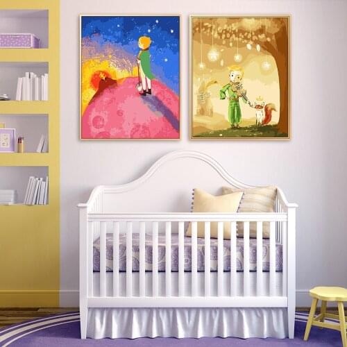 The Little Prince Anime Poster Picture Kids Bedroom Living Room Home Decor Minimalist Art Boho Decor Nordic Canvas Painting