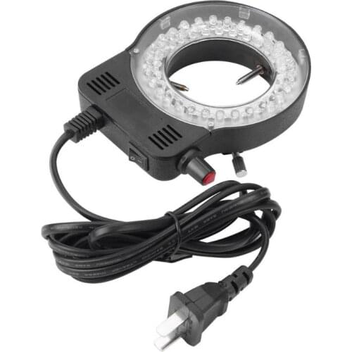 Industrial Microscope Camera Light Source 144LEDs 60000LM Adjustable brightness Microscope Ring Light Illuminator Lamp