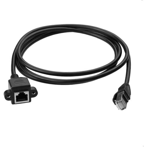 RJ45 Male to Female Screw Panel Mount Ethernet LAN Network Extension Cable for extend existing Ethernet connection routers A3