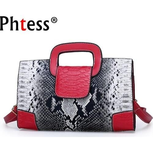 Luxury Handbags Women Bags Designer 2019 crossbody bags for women serpentine leather shoulder bag female Vintage Hand Bag sac