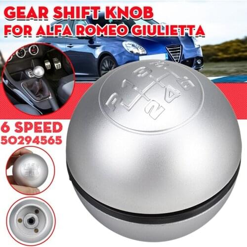 6 Speed Car Manual Gear Shift Knob Lever Shifter Stick Hand Ball for Alfa Romeo Giulietta 2010-On