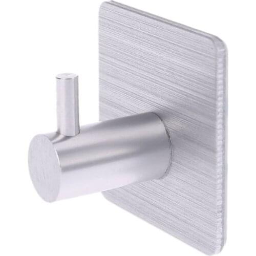 Self Adhesive Home Kitchen Wall Door Hook Key Rack Kitchen Towel Hanger Aluminum