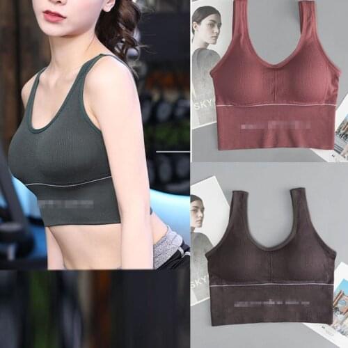 Cotton Sports Bras Women Push Up Solid Sports Bra Jogging Gym Women Sports Bra Girl Underwear Fitness Running Yoga Sport Tops