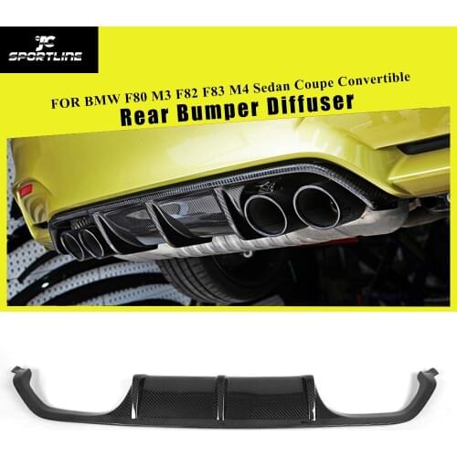Carbon Fiber / FRP Rear Bumper Diffuser Lip Spoiler for BMW F80 M3 F82 F83 M4 Coupe Sedan Convertible 2014 - 2018