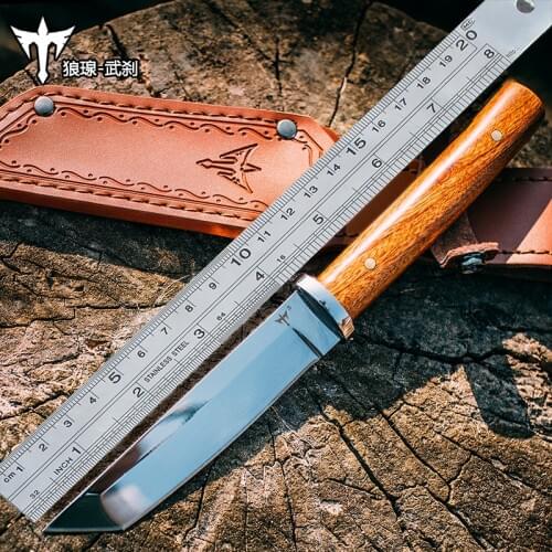 Voltron outdoor survival knife, high hardness straight knife, wild wild self defense knife, portable sharp jungle survival knife