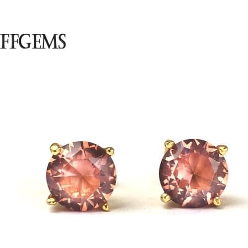 FFGems 925 Silver Sterling Zultanite Stud Earrings Stone Color Change Fine Jewelry For Women Wedding Party Gift Wholesale