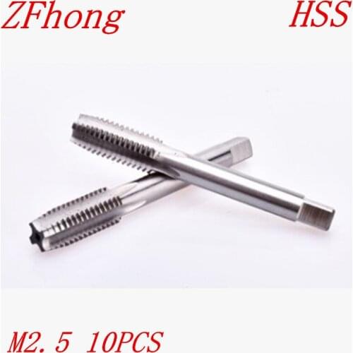 10pcs M2.5*0.45 m2.5 High Quality HSS Right Hand Thread Tap Metric Tapper Plug