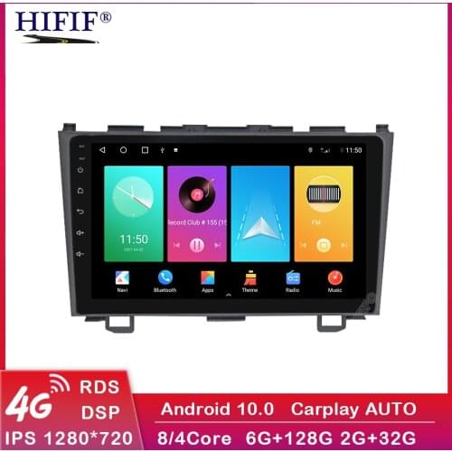 4+64G For Honda CRV CR-V 3 RE 2006 2007 2008 2010 2012 Car Radio Multimedia Video Player Navigation GPS Android 10 No 2din
