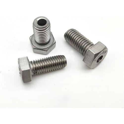 4pcs M6 M8 stainless steel hollow screws lamp fitting hex bolts hexagon threading screw through hole bolt 10mm-20mm length
