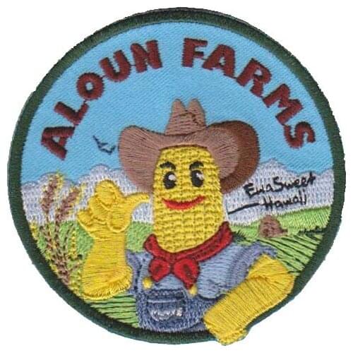 Aloun Farms Embroidered Patches for Clothing Brand Made by Twill with Heat Cut Iron On Backing MOQ50pcs free shipping