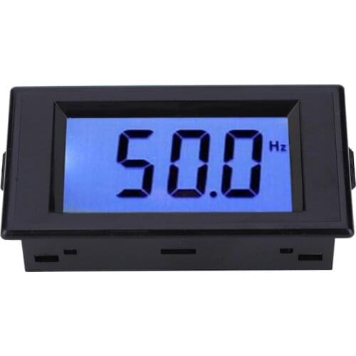 D69-HZ 2 in 1 LCD Digital Display Frequency Meter Tester 10~199.9Hz AC80~300V Cymometer Voltage Panel Meter Voltmeter Detector