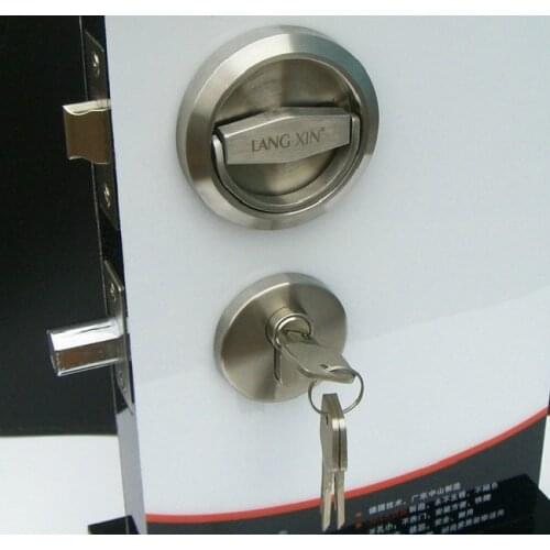 Door Locks Stainless Steel 304 Recessed Cup Handle Privacy Door Locks Set with keys