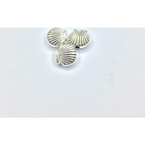 Eruifa 30pcs 8mm Pretty Shell Spacer Beads Zinc alloy Jewelry DIY Handmade Bracelet Necklace Earring