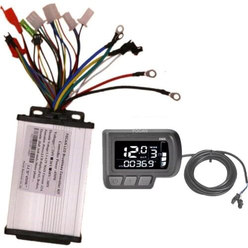 FENGCHANG 36V 48V 450W 500W 23A BLDC Electric bike scooter Brushless DC Motor E-bike Controller EN06 LCD Display with USB